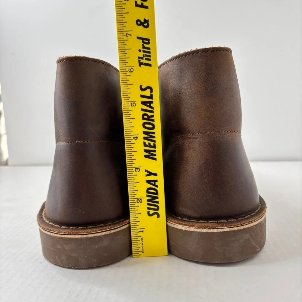 Clarks Bushacre 2 Chukka Boots Men's Size 15 Brown Leather Cushion Comfort NWOB